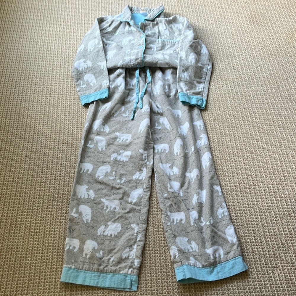 Munki Munki Flannel Polar Bear Pajamas
